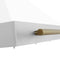 Autograph Edition 30 In. Convertible Stainless Steel Range Hood With White Matte Shell And Champagne Bronze Accents