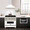 Autograph Edition 36 In. Convertible Stainless Steel Range Hood With White Matte Shell And Champagne Bronze Accents
