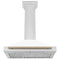 Autograph Edition 36 In. Convertible Stainless Steel Range Hood With White Matte Shell And Champagne Bronze Accents