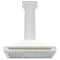 Autograph Edition 36 In. Convertible Stainless Steel Range Hood With White Matte Shell And Polished Gold Accents