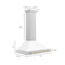 Autograph Edition 36 In. Convertible Stainless Steel Range Hood With White Matte Shell And Polished Gold Accents