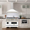 Autograph Edition 48 In. Convertible Stainless Steel Range Hood With White Matte Shell And Champagne Bronze Accents