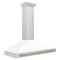 Autograph Edition 48 In. Convertible Stainless Steel Range Hood With White Matte Shell And Champagne Bronze Accents