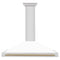 Autograph Edition 48 In. Convertible Stainless Steel Range Hood With White Matte Shell And Champagne Bronze Accents