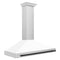 Autograph Edition 48 In. Convertible Stainless Steel Range Hood With White Matte Shell And Matte Black Accents