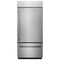 20.9 Cu. Ft. 36" Width Built-In Stainless Bottom Mount Refrigerator with Platinum Interior Design