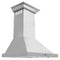 24 In. Convertible Vent Wall Mount Range Hood In Stainless Steel With Crown Molding