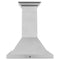 24 In. Convertible Vent Wall Mount Range Hood In Stainless Steel With Crown Molding