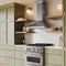 30 In. Convertible Vent Wall Mount Range Hood In Stainless Steel With Crown Molding