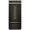 20.8 Cu. Ft. 36" Width Built In Stainless Steel French Door Refrigerator With Platinum Interior Design