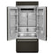 20.8 Cu. Ft. 36" Width Built In Stainless Steel French Door Refrigerator With Platinum Interior Design