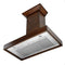 36 In. Convertible Vent Wooden Wall Mount Range Hood In Walnut