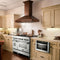 30" Ducted Wooden Wall Mount Range Hood with Remote Motor