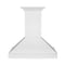 36 In. Wooden Wall Mount Range Hood In Smooth Bright White Finish