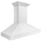 48 In. Wooden Wall Mount Range Hood In Smooth Bright White Finish