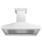 48 In. Wooden Wall Mount Range Hood In Smooth Bright White Finish