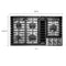 36" 5 Burner Gas Downdraft Cooktop