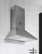 24 Chimney Hood, 1 motor, 600 CFM