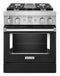 KitchenAid® 30'' Smart Commercial-Style Dual Fuel Range with 4 Burners