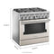 36'' Smart Commercial-Style Dual Fuel Range with 6 Burners
