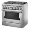 Kitchenaid® 36'' Smart Commercial-style Dual Fuel Range With 6 Burners