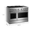 48-inch 6 Burner Commercial-style Dual Fuel Range With Griddle