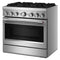 36-inch 6 Burner Commercial-style Dual Fuel Range With No Preheat Air Fry Mode