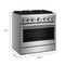 36-inch 6 Burner Commercial-style Dual Fuel Range With No Preheat Air Fry Mode
