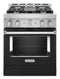 KitchenAid® 30'' Smart Commercial-Style Gas Range with 4 Burners