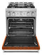 KitchenAid® 30'' Smart Commercial-Style Gas Range with 4 Burners