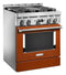 KitchenAid® 30'' Smart Commercial-Style Gas Range with 4 Burners