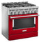 KitchenAid® 36'' Smart Commercial-Style Gas Range with 6 Burners