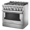 36'' Smart Commercial-Style Gas Range with 6 Burners