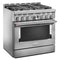 36'' Smart Commercial-Style Gas Range with 6 Burners