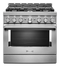 36'' Smart Commercial-Style Gas Range with 6 Burners