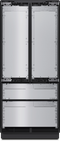 36" MasterCool French Door Higher Beltline Bottom Mount Fridge/Freezer