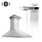 36 In. Crownsound™ Ducted Vent Wall Mount Range Hood In Stainless Steel With Built-in Bluetooth Speakers