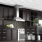 48 In. Convertible Vent Wall Mount Range Hood In Stainless Steel With Crown Molding
