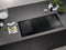 42-inch induction cooktop, operated with its own controls
