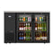 47 in. Commercial Two Glass Door Back Bar Cooler Refrigerator with Side Condenser and Compressor, LED Lighting, 11 Cu. Ft Capacity in Black
