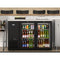47 in. Commercial Two Glass Door Back Bar Cooler Refrigerator with Side Condenser and Compressor, LED Lighting, 11 Cu. Ft Capacity in Black