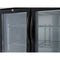 47 in. Commercial Two Glass Door Back Bar Cooler Refrigerator with Side Condenser and Compressor, LED Lighting, 11 Cu. Ft Capacity in Black