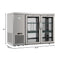 47 in. Commercial Two Glass Door Back Bar Cooler Refrigerator with Side Condenser and Compressor, LED Lighting, 11 Cu. Ft Capacity in Stainless-Steel