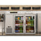 47 in. Commercial Two Glass Door Back Bar Cooler Refrigerator with Side Condenser and Compressor, LED Lighting, 11 Cu. Ft Capacity in Stainless-Steel