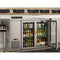 47 in. Commercial Two Glass Door Back Bar Cooler Refrigerator with Side Condenser and Compressor, LED Lighting, 11 Cu. Ft Capacity in Stainless-Steel