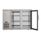47 in. Commercial Two Glass Door Back Bar Cooler Refrigerator with Side Condenser and Compressor, LED Lighting, 11 Cu. Ft Capacity in Stainless-Steel