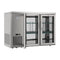 47 in. Commercial Two Glass Door Back Bar Cooler Refrigerator with Side Condenser and Compressor, LED Lighting, 11 Cu. Ft Capacity in Stainless-Steel