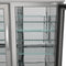 47 in. Commercial Two Glass Door Back Bar Cooler Refrigerator with Side Condenser and Compressor, LED Lighting, 11 Cu. Ft Capacity in Stainless-Steel