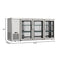 72 in. Commercial Three Glass Door Back Bar Cooler Refrigerator with Side Condenser and Compressor, LED Lighting, 18 Cu. Ft Capacity in Stainless-Steel