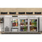 72 in. Commercial Three Glass Door Back Bar Cooler Refrigerator with Side Condenser and Compressor, LED Lighting, 18 Cu. Ft Capacity in Stainless-Steel